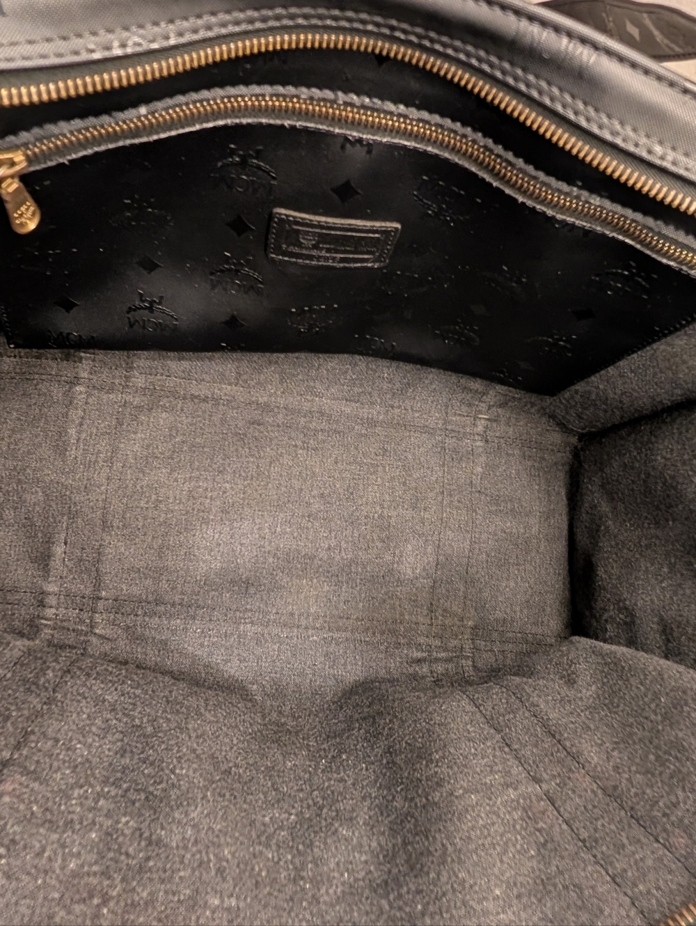 MCM Vintage Visetos Shopper Tote - EUC - Black 15x10x5 Inches - Picture 4 of 16